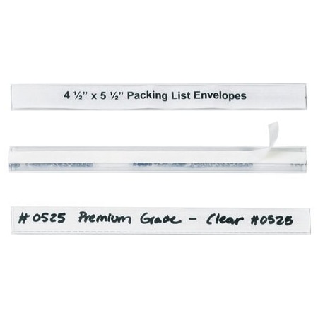 Bsc Preferred 1/2 x 6'' Hol-Dex Self-Adhesive Plastic Label Holders, 12PK BUY00015851